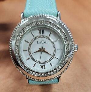 L&Co. Silver and Blue Watch